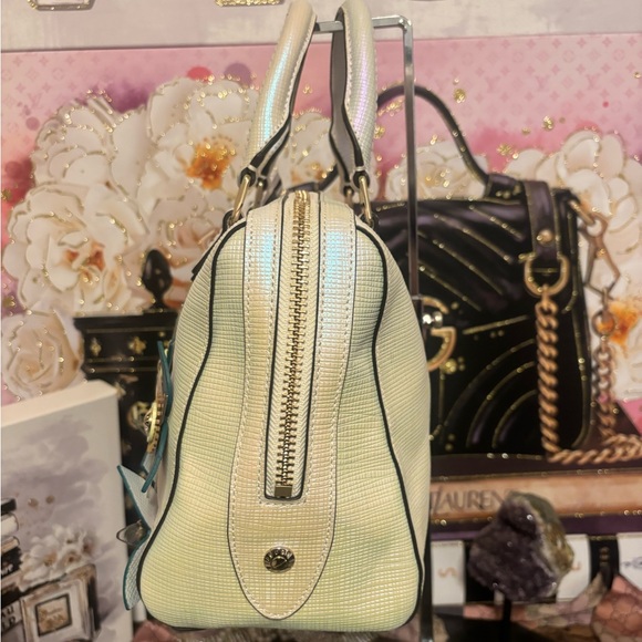 Henri Bendel West 57th Barrel Satchel Iridescent White - Picture 12 of 12